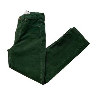 Gap Ladies Hunter Green Vintage Slim High Rise Corduroy Pants Size 4